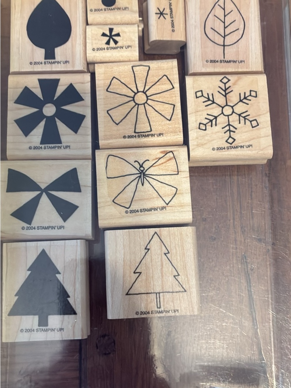 9 Complete New or Like New Stampin' Up! Wood Craft Stamp Sets-Bundle